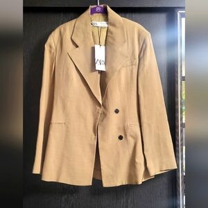 Zara Classic Tan Blazer Size M